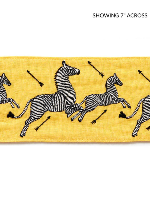 Scalamandre Zebras Embroidered Tape Yellow Trim SCT33320003