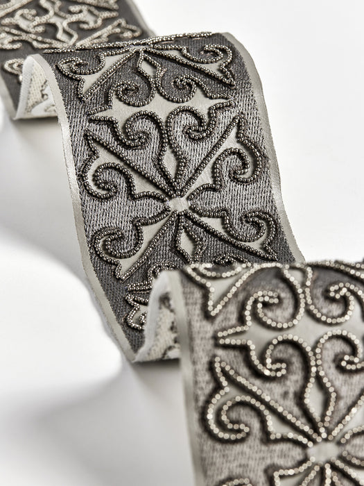 Scalamandre Saxony Embellished Tape Sterling Trim SCT33370003