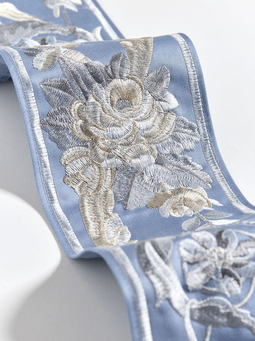 Scalamandre Reine Embroidered Tape Fountain Trim Sample SCT33420003
