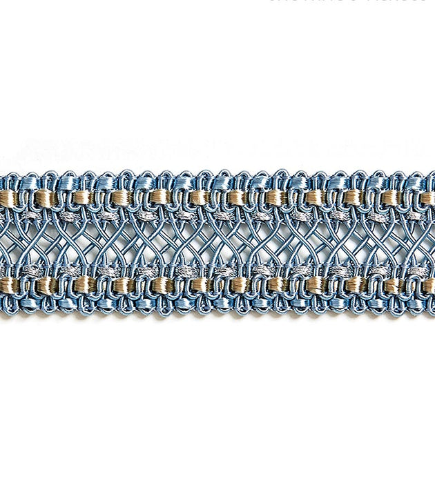 Scalamandre Selena Gimp Braid Bluestone Trim Sample SCV12400003