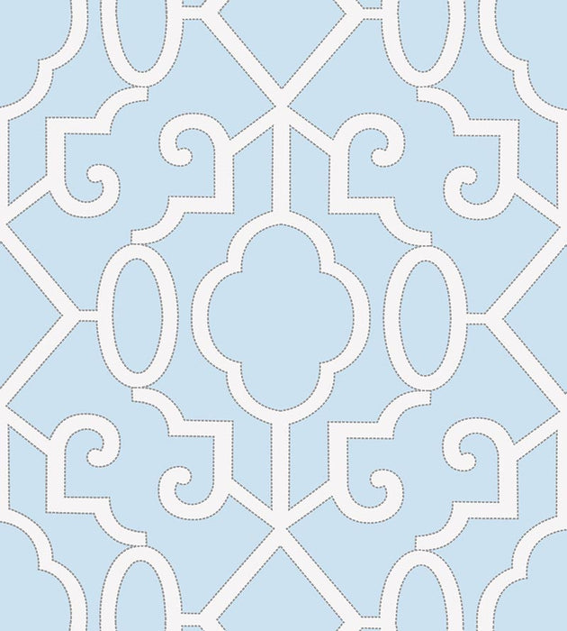 Scalamandre Ming Fretwork WP Cloud Wallpaper Sample SCWP883560003