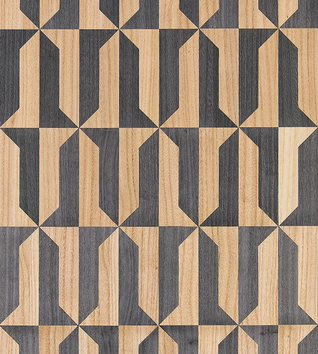 Scalamandre Mezzo - Wood Natural & Slate Wallpaper SCWP884620003
