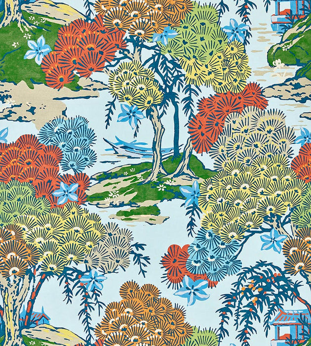 Scalamandre Sea Of Trees - Wallcovering Kaleidescope Wallpaper Sample SCWP885530003