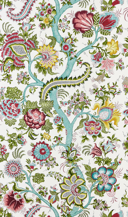 Scalamandre Metropolitan Palampore Flower Garden Wallpaper Sample SCWP885610003