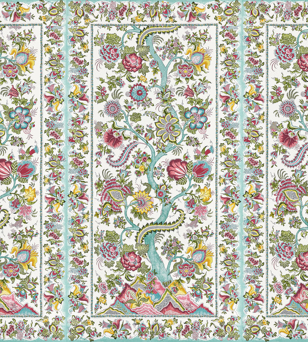 Scalamandre Metropolitan Palampore - Mural Flower Garden Wallcovering Sample SCWP885670003