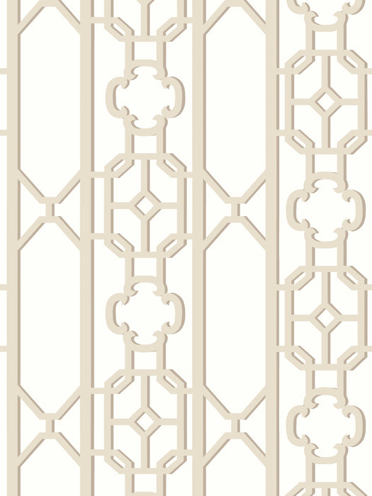 Scalamandre Joanna Fret Toffee Wallpaper SCWP88582D0003