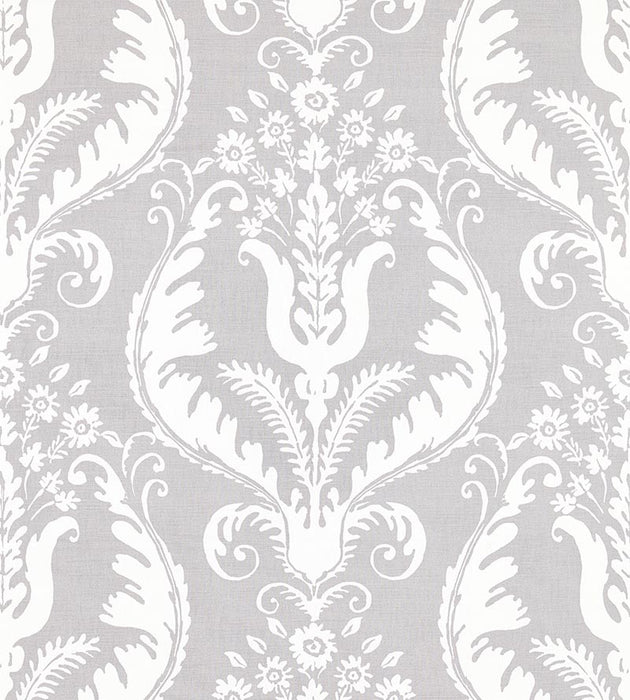 Scalamandre Primavera Linen Print French Grey Fabric SC165970004