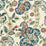 Scalamandre Cumbria Hand Block Print Multi On Cream Fabric SC166030004