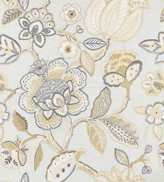 Scalamandre Coromandel Embroidery Mineral Fabric SC271260004