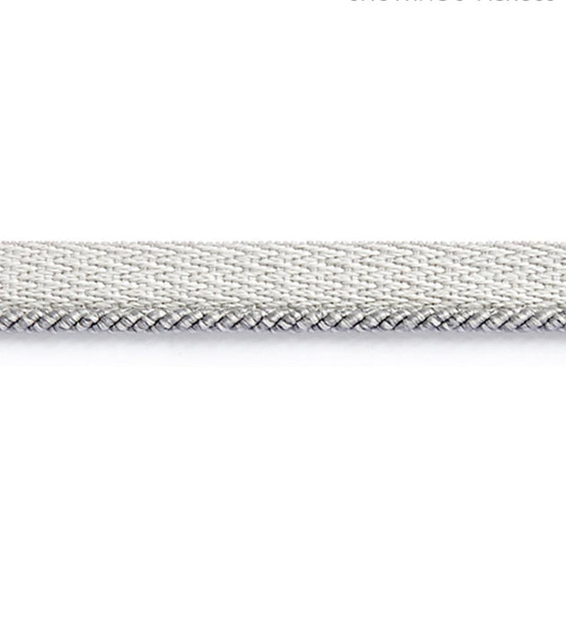 Scalamandre Tortola Twisted Cord Pearl Grey Trim Sample SCC3120004
