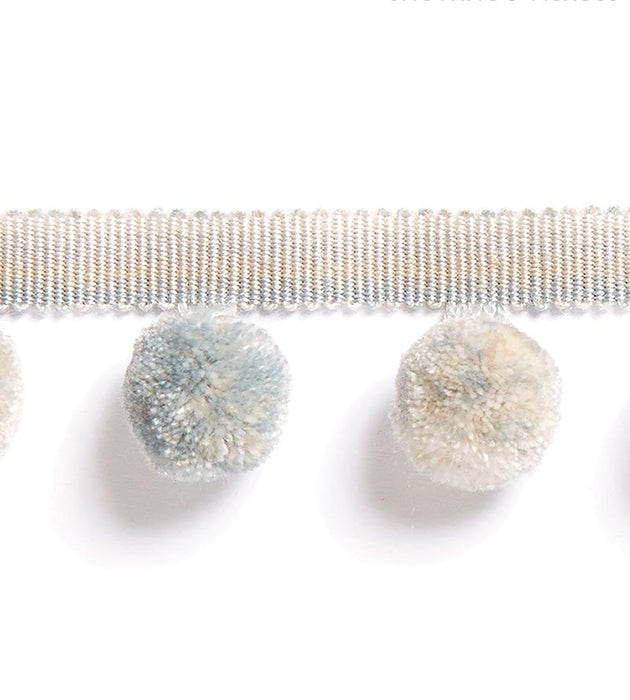 Scalamandre Osborne Pom Pom Fringe Mineral Trim Sample SCFX15000004