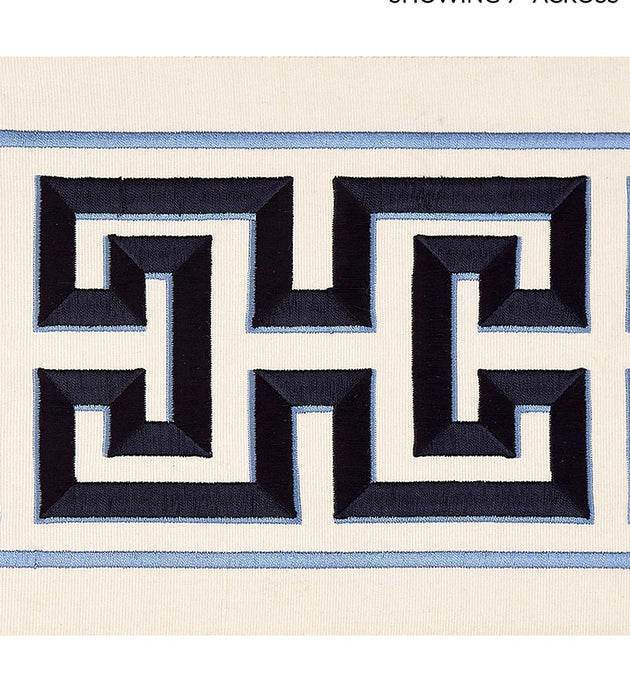 Scalamandre Imperial Embroidered Tape Navy Trim SCT32800004