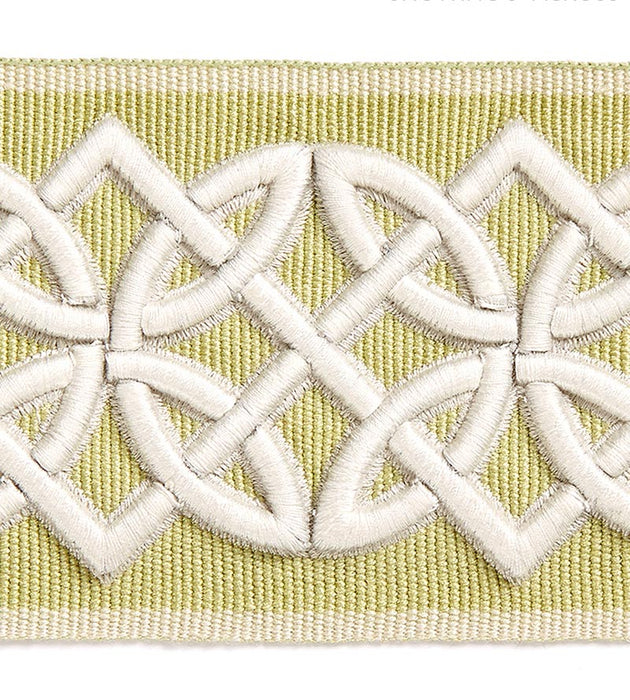 Scalamandre Celtic Embroidered Tape Lettuce Trim Sample SCT32820004