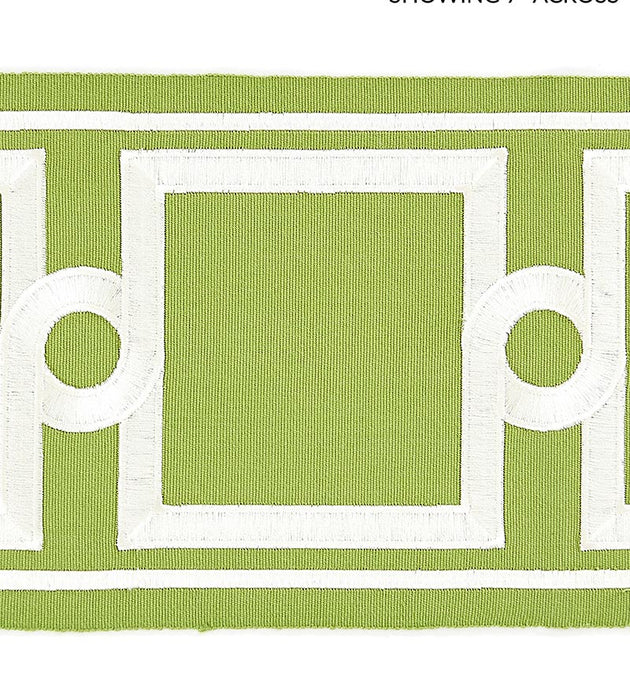Scalamandre Square Link Embroidered Tape Pear Trim Sample SCT32870004