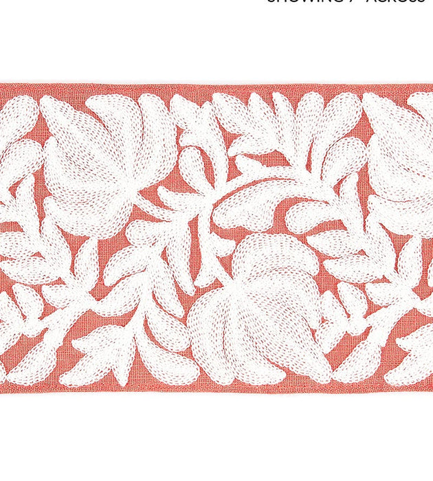 Scalamandre Coventry Embroidered Tape Coral Trim SCT32960004