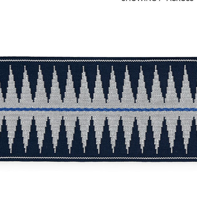 Scalamandre Soleil Tape Indigo Trim Sample SCT33080004