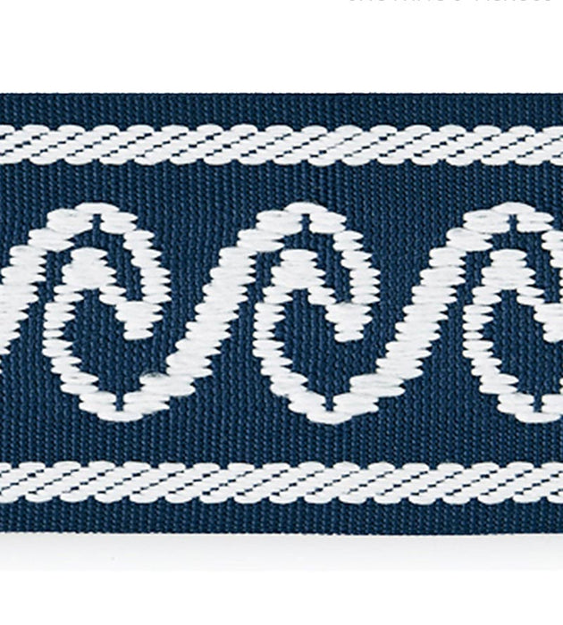 Scalamandre Wave Tape Indigo Trim Sample SCT33130004