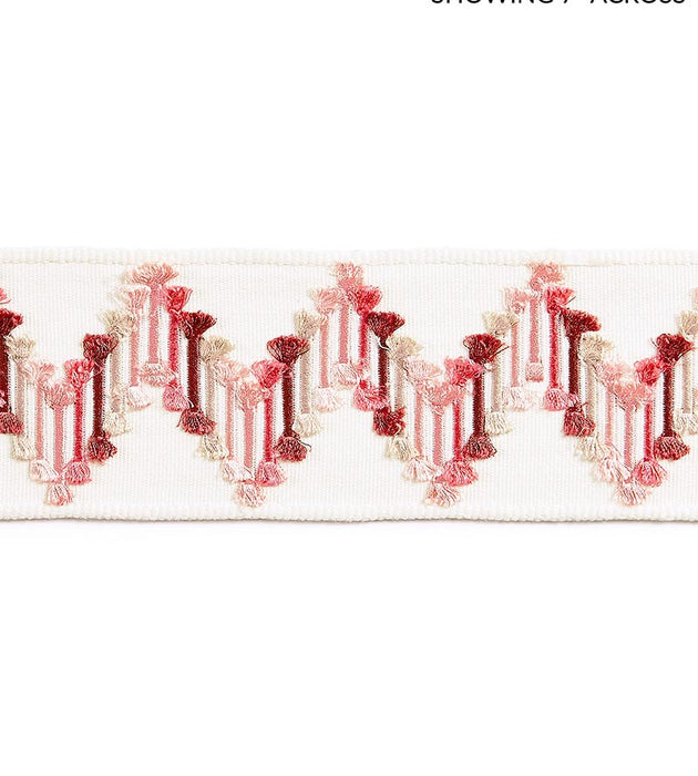 Scalamandre Sayuri Embroidered Tape Azalea Trim Sample SCT33240004