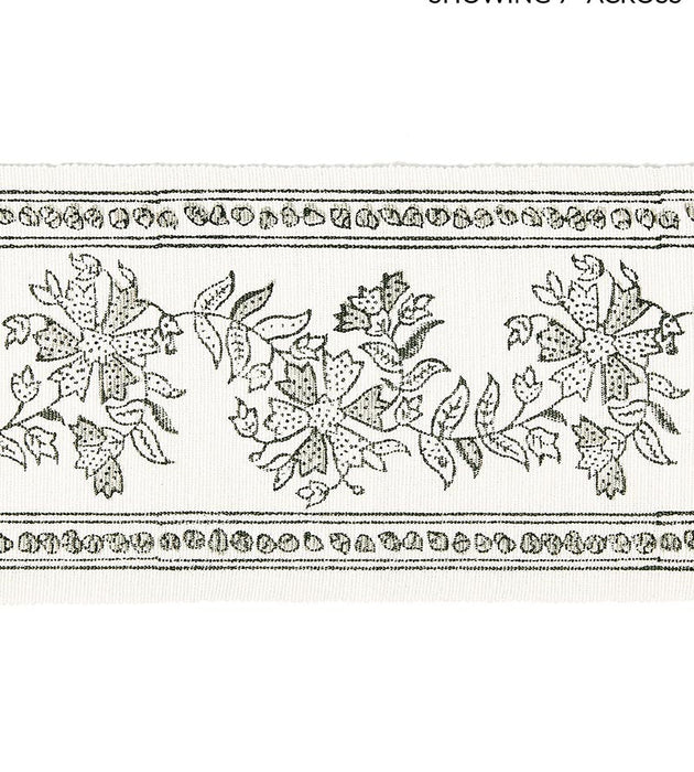 Scalamandre Citra Block Print Tape Truffle Trim Sample SCT33270004