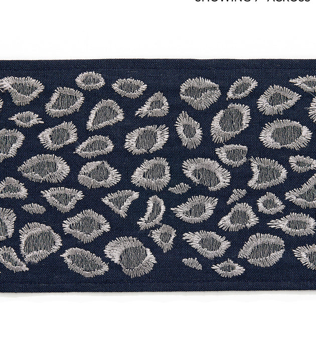 Scalamandre Catwalk Embroidered Tape Midnight Trim SCT33340004