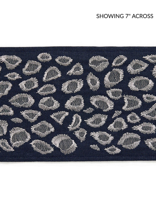 Scalamandre Catwalk Embroidered Tape Midnight Trim SCT33340004