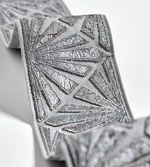 Scalamandre Milan Applique Tape Pewter Trim SCT33380004