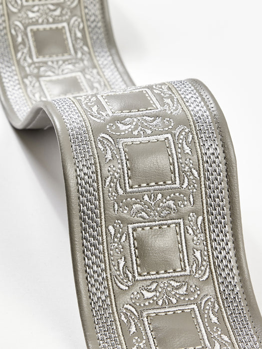Scalamandre Archduke Embroidered Tape Slate Trim SCT33390004
