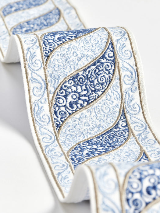 Scalamandre Paisley Embroidered Tape Fountain Trim SCT33400004