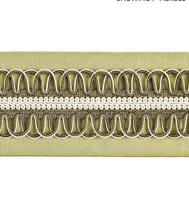 Scalamandre Colette Braided Tape Leaf Trim Sample SCV12420004