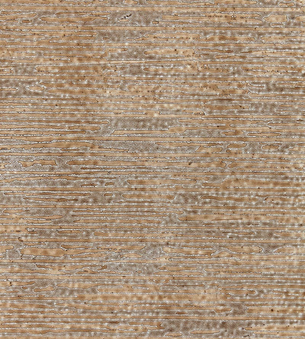 Scalamandre Canyon Taupe & Silver Wallpaper Sample SCWP883660004