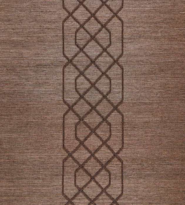 Scalamandre Adelaide Beaded Sisal Chocolate Wallpaper Sample SCWP883850004