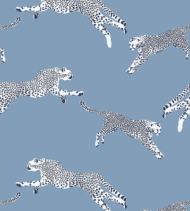 Scalamandre Leaping Cheetah Cloud Nine Wallpaper SCWP884490004