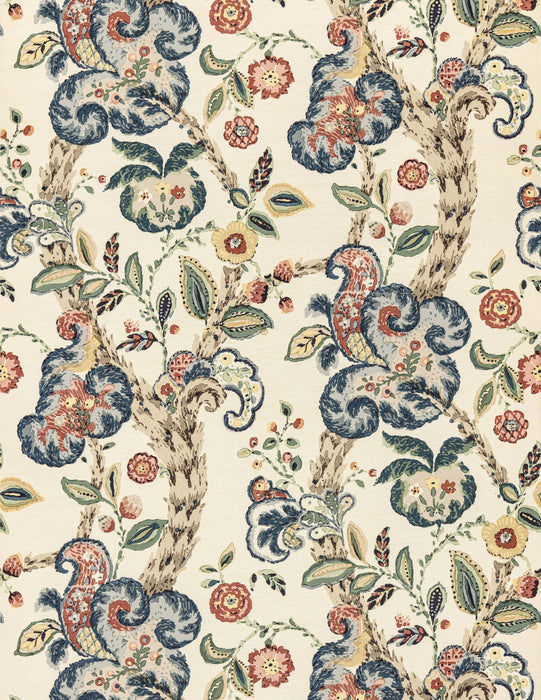 Scalamandre Cumbria Multi On Cream Wallpaper SCWP885890004