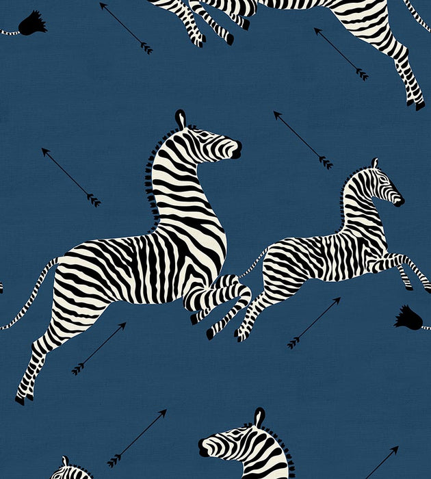 Scalamandre Zebras - Fabric Sample Denim Fabric Sample SC16496M0005