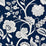 Scalamandre Kensington Embroidery Navy Fabric SC271510005