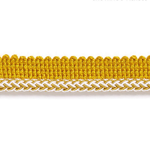 Scalamandre Georgica Braided Cord Brass Trim Sample SCC3030005