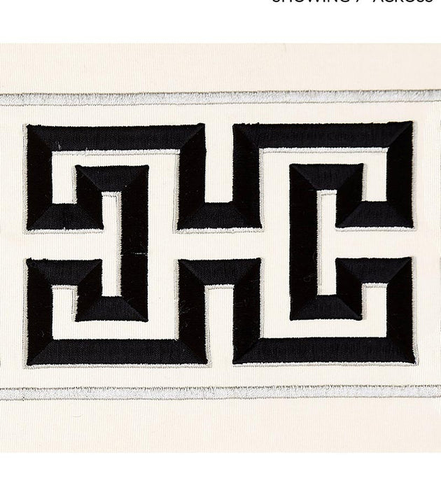 Scalamandre Imperial Embroidered Tape Noir Trim SCT32800005