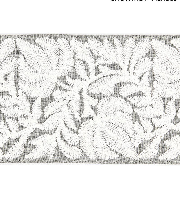Scalamandre Coventry Embroidered Tape French Grey Trim SCT32960005