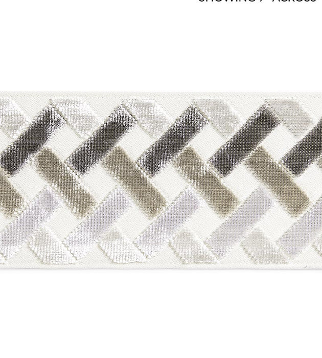 Scalamandre Parquet Velvet Tape Flagstone Trim Sample SCT33260005
