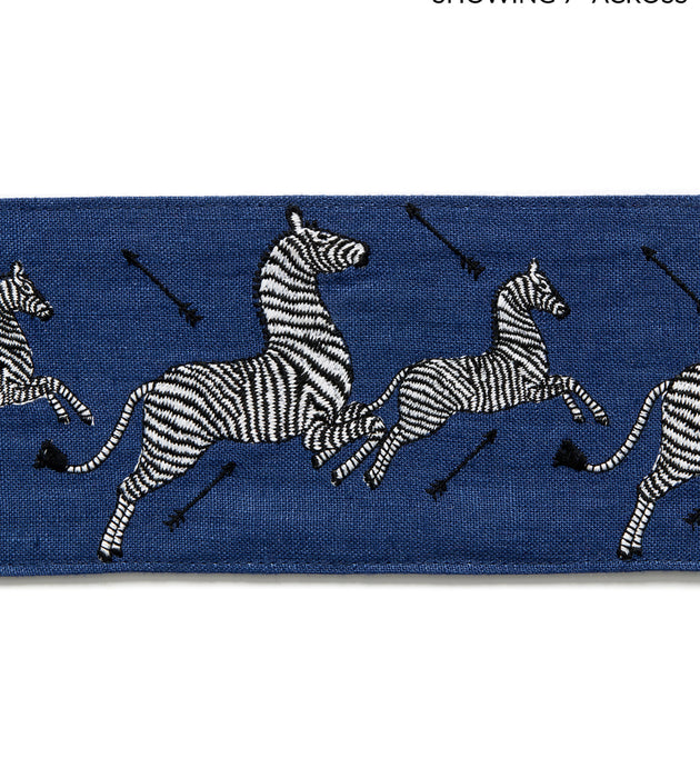 Scalamandre Zebras Embroidered Tape Denim Trim SCT33320005