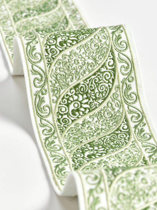 Scalamandre Paisley Embroidered Tape Meadow Trim SCT33400005