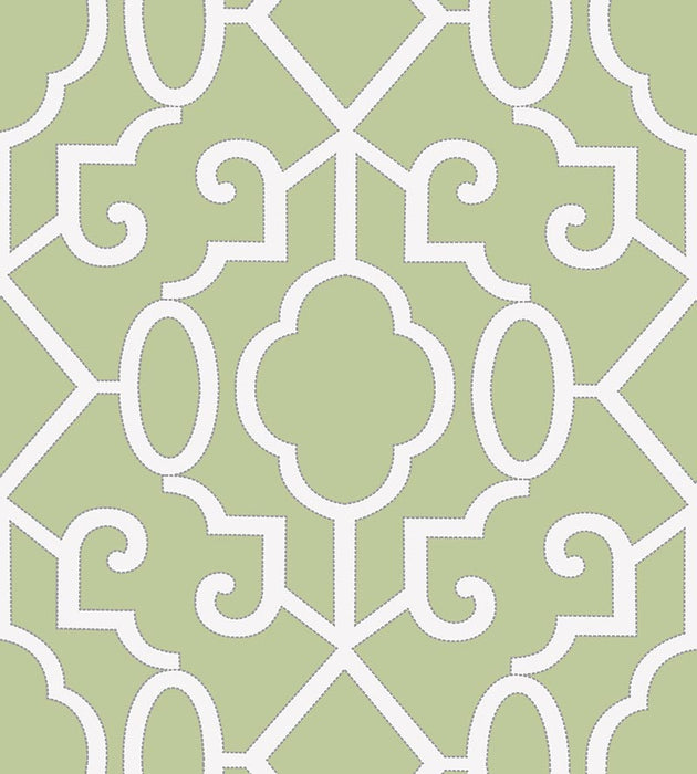 Scalamandre Ming Fretwork WP Pear Wallpaper Sample SCWP883560005