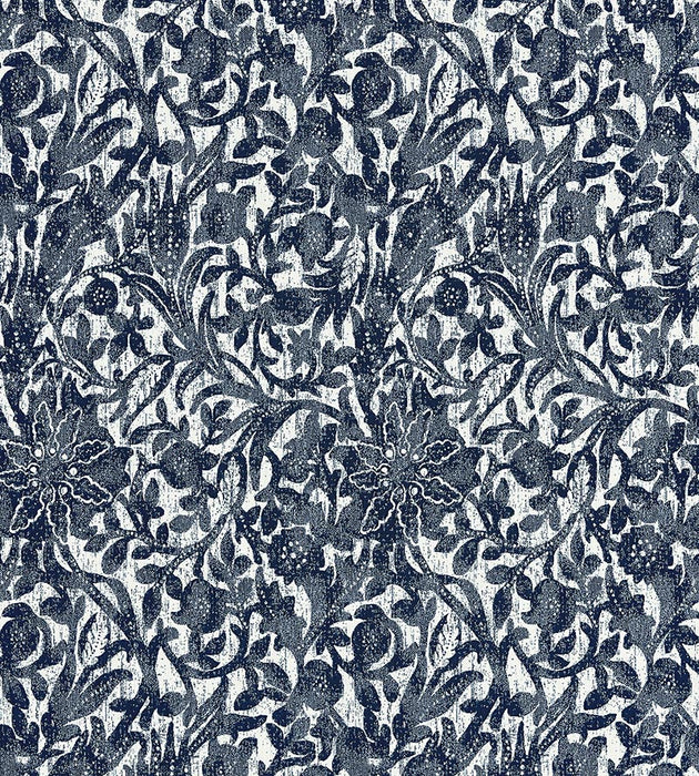 Scalamandre Bali Floral Ultramarine Fabric Sample SC271950006