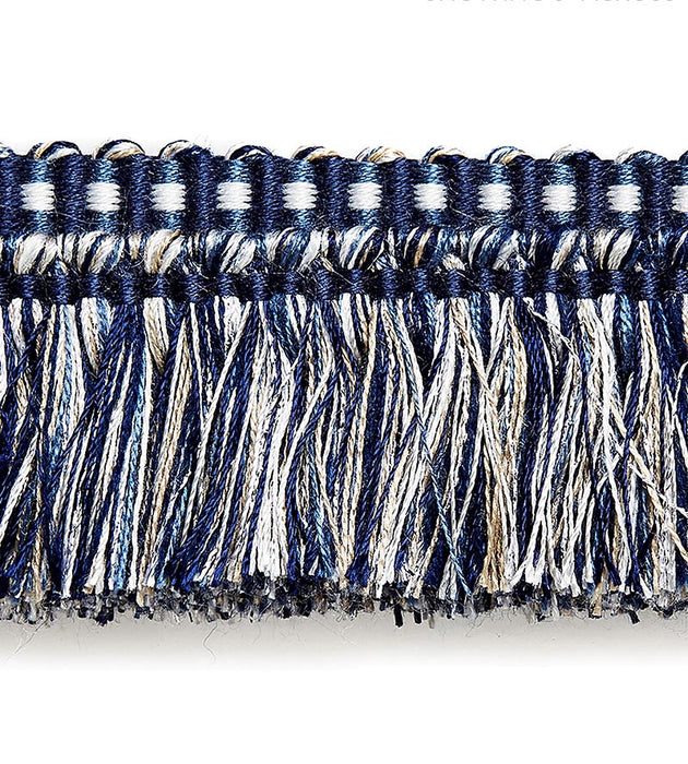 Scalamandre Shimmer Brush Fringe Indigo Trim Sample SCFC14950006