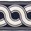 Scalamandre Guilloche Embroidered Tape Indigo Trim SCT32830006
