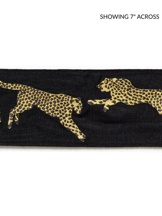 Scalamandre Leaping Cheetah Embrdry Tape Black Magic Trim SCT33310006
