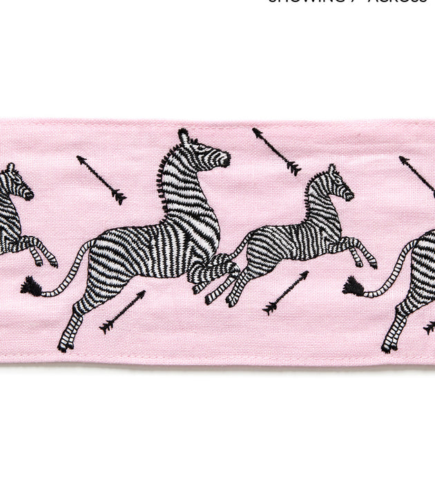 Scalamandre Zebras Embroidered Tape Peony Trimming Sample SCT33320006