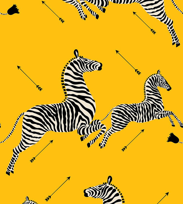 Scalamandre Zebras Yellow Wallpaper SCWP81388M0006
