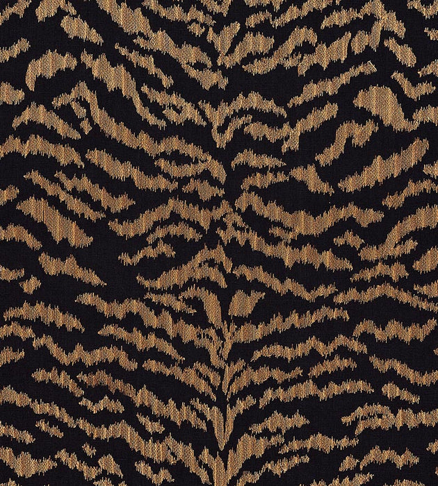Scalamandre Tigress Wallcovering Bronze On Black Wallpaper SCWP885060006