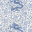 Scalamandre Chi'En Dragon Linen Print Hyacinth Blue Fabric SC165580007